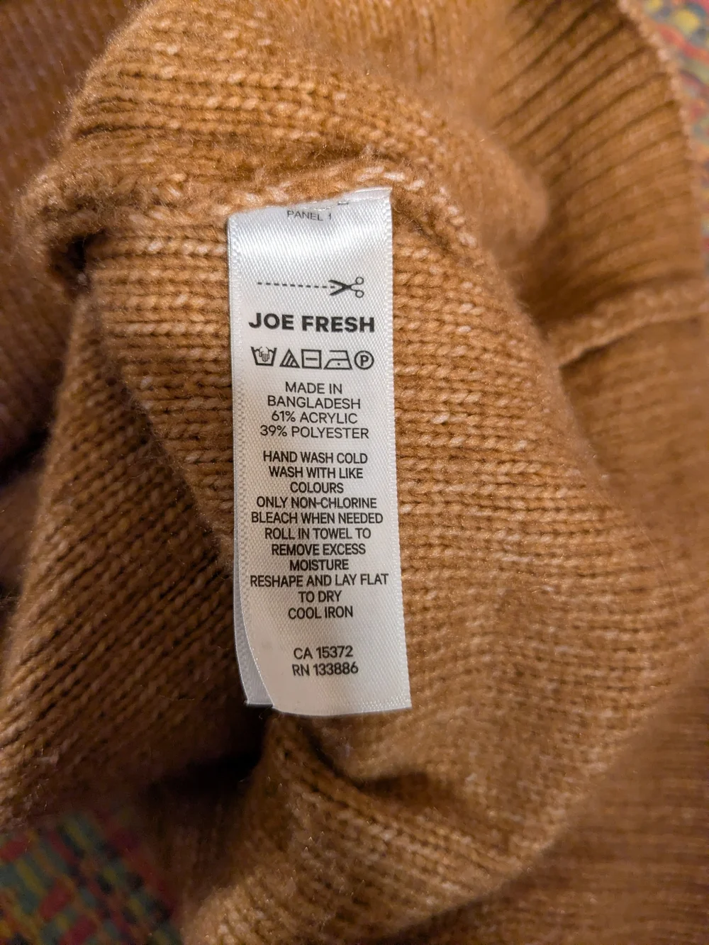 Joe Fresh Cozy Cowl-Neck Tunic Sweater in Camel - Picture 4 of 4